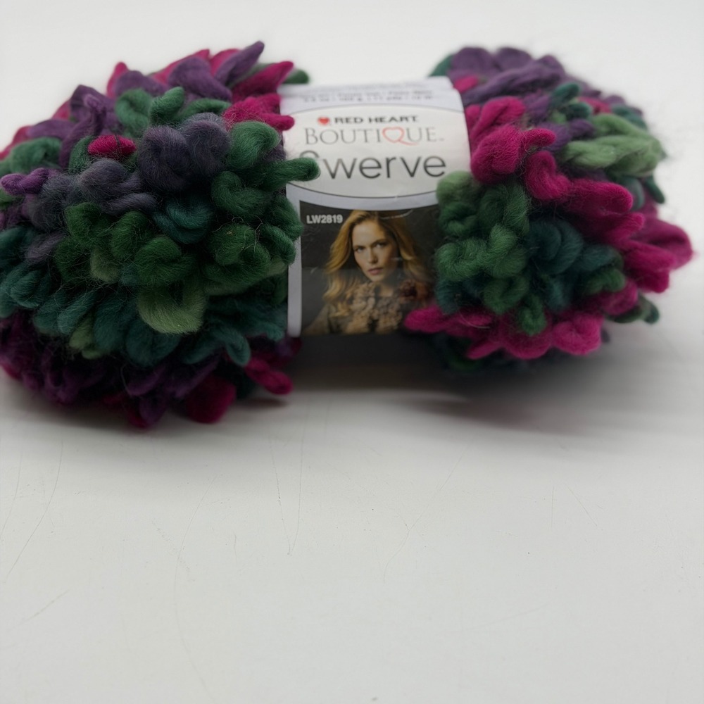 Red Heart Boutique Swerve Yarn Vineyard Purple Green Magenta Super Bulky LW2819
